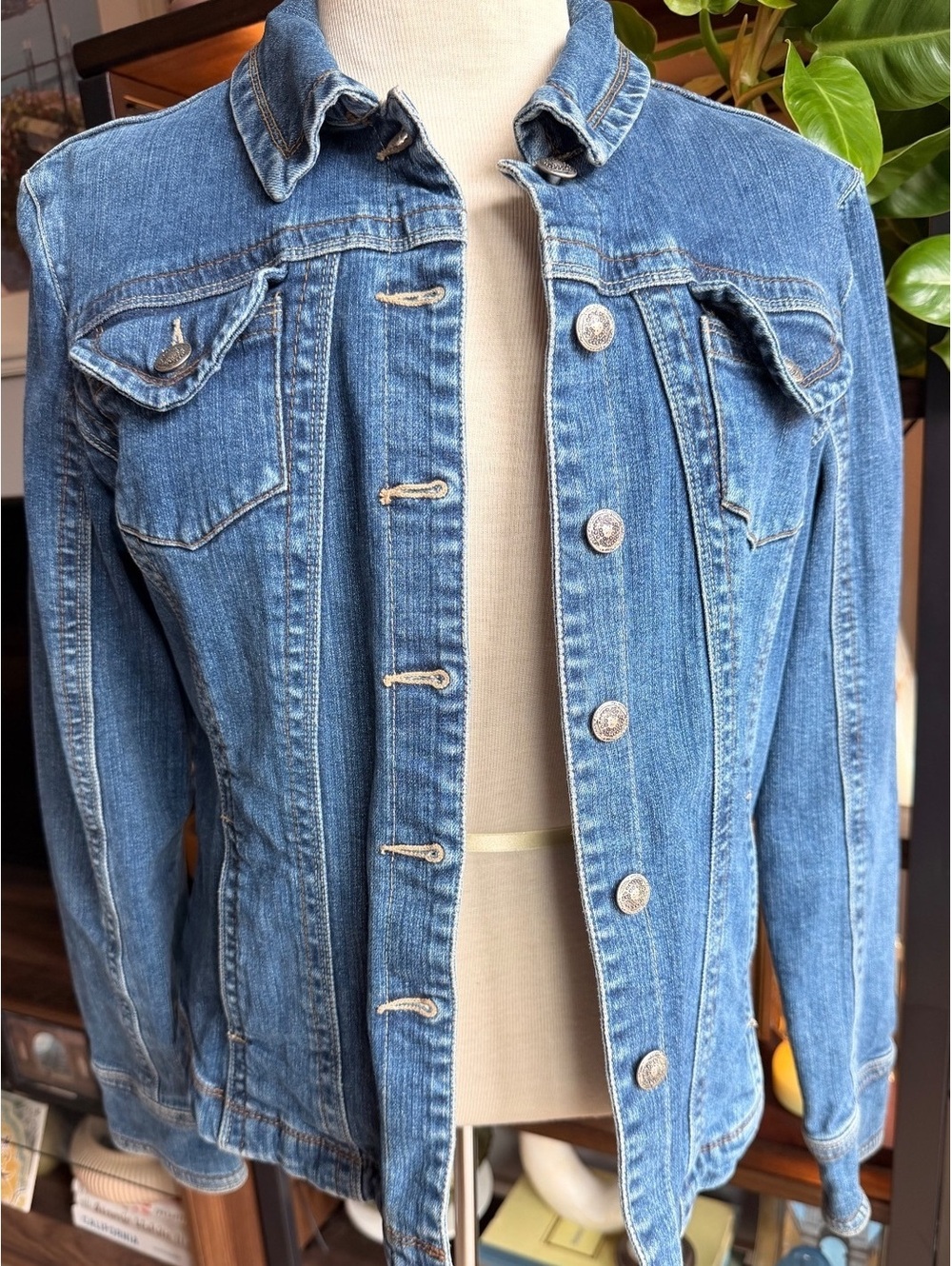 Vintage AMI Classic Blue Denim Jacket Medium - Picture 1 of 4